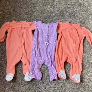 Carters Button Jammie’s and Romper